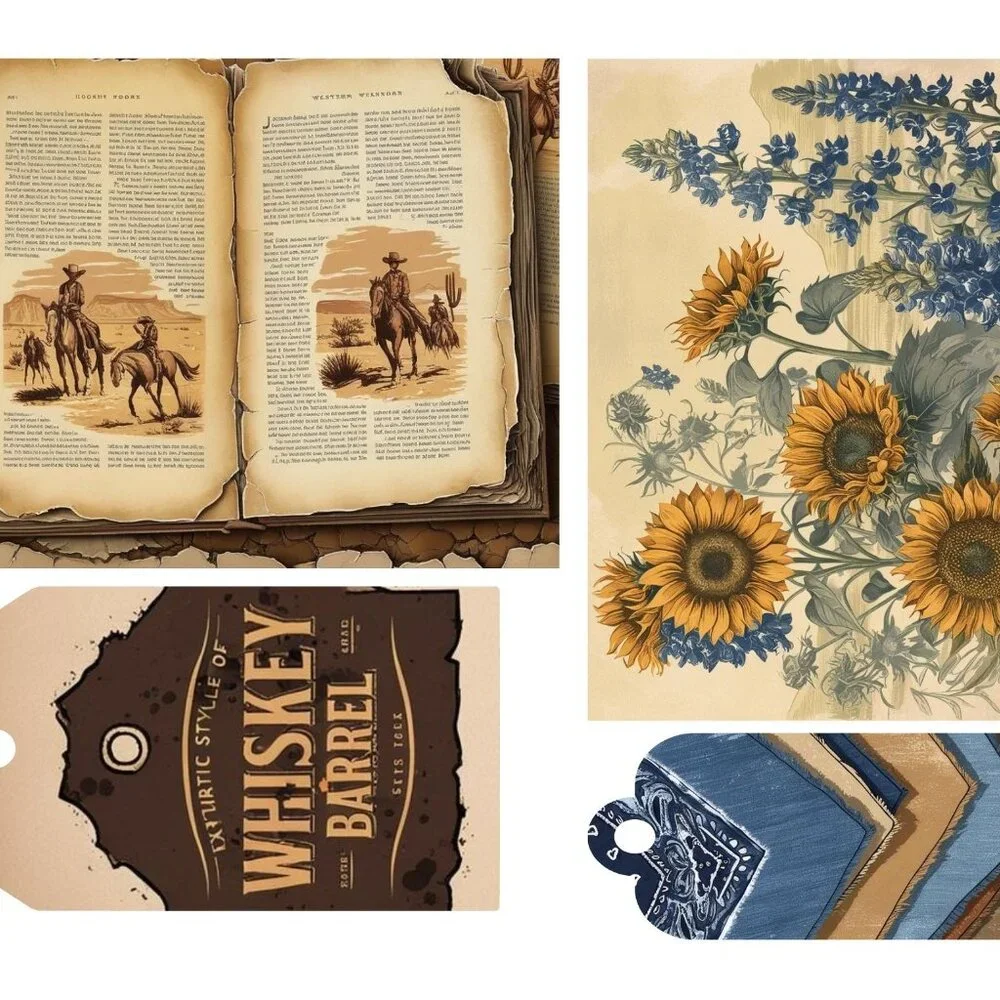 Junk Journal Western pages